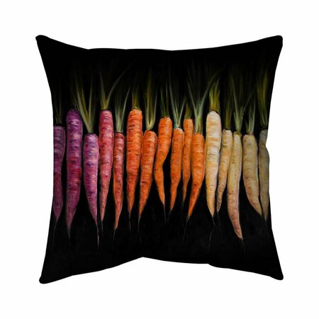 BEGIN HOME DECOR 26 x 26 in. Colorful Carrots-Double Sided Print Indoor Pillow 5541-2626-GA60